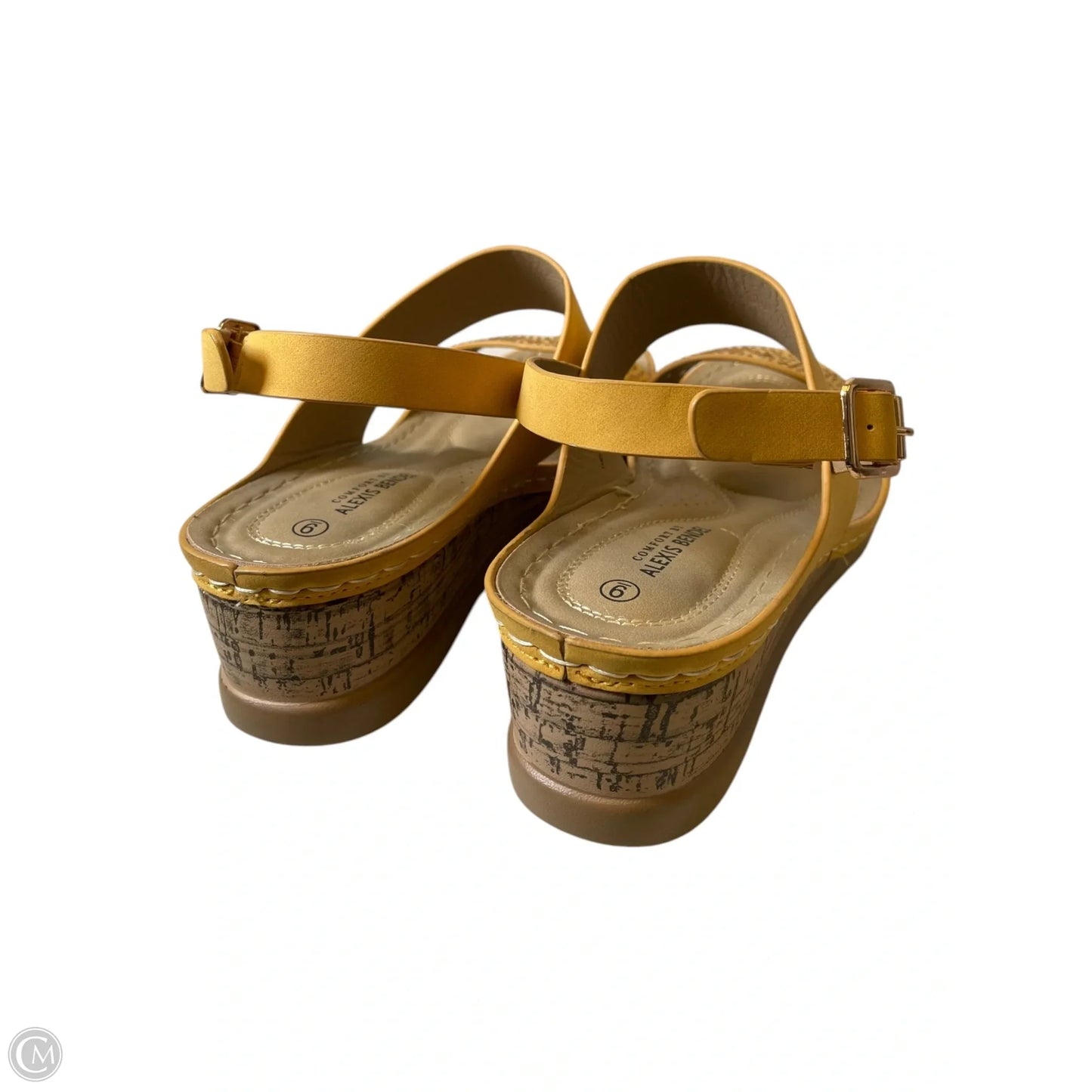 Shoes Heels Wedge By Clothes Mentor In Yellow, Size: 9