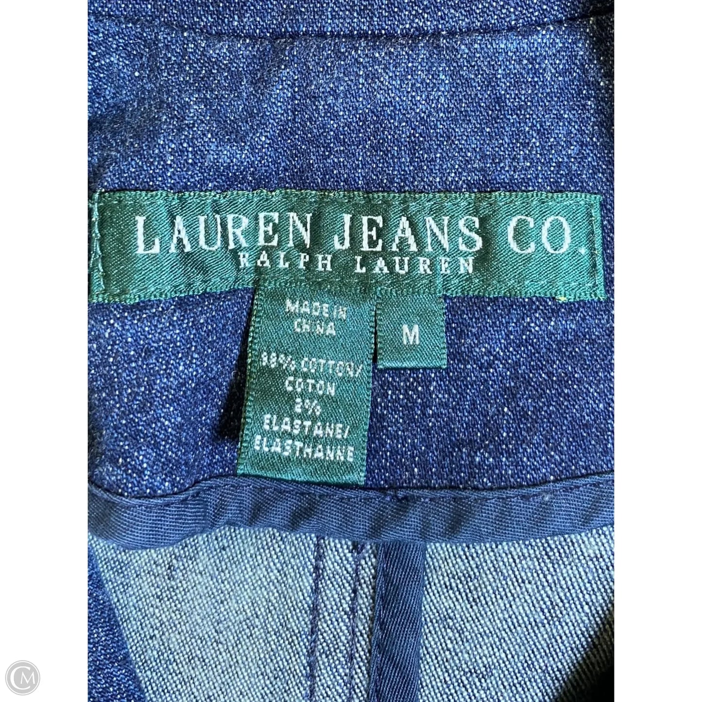 Jacket Denim By Lauren By Ralph Lauren In Blue Denim, Size: M
