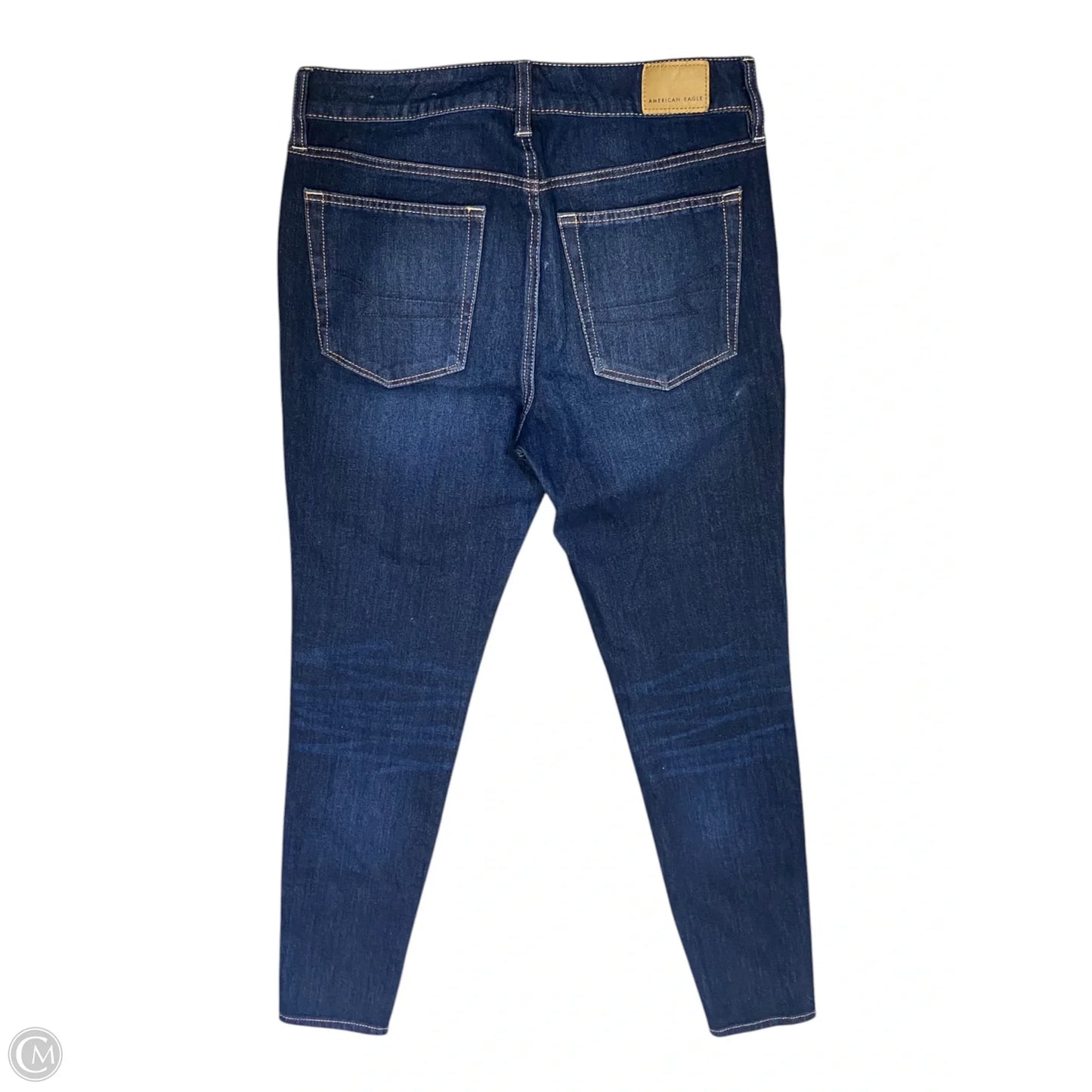 Jeans Skinny By American Eagle In Blue Denim, Size: 8