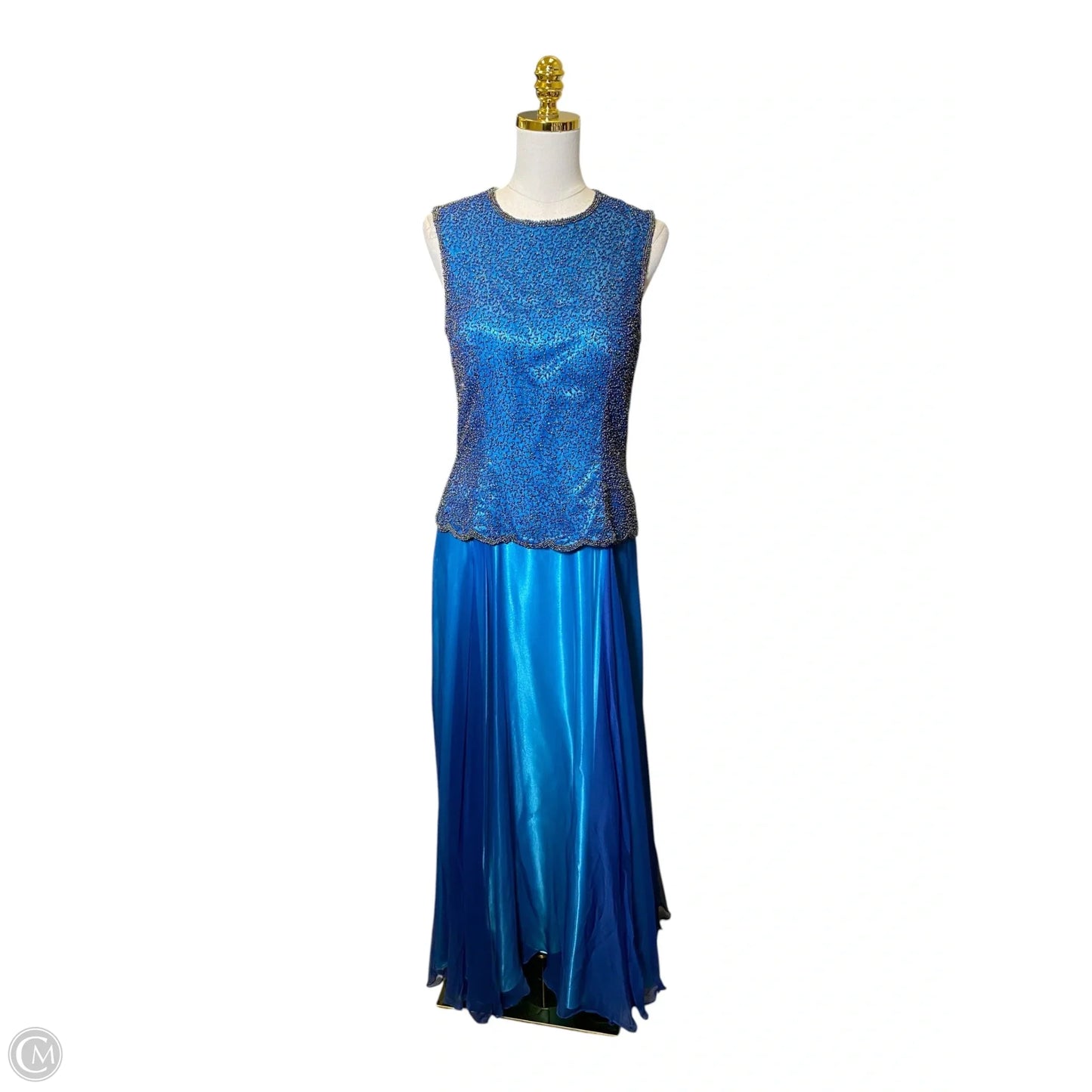 Dress Party Long By Clothes Mentor In Blue, Size: M