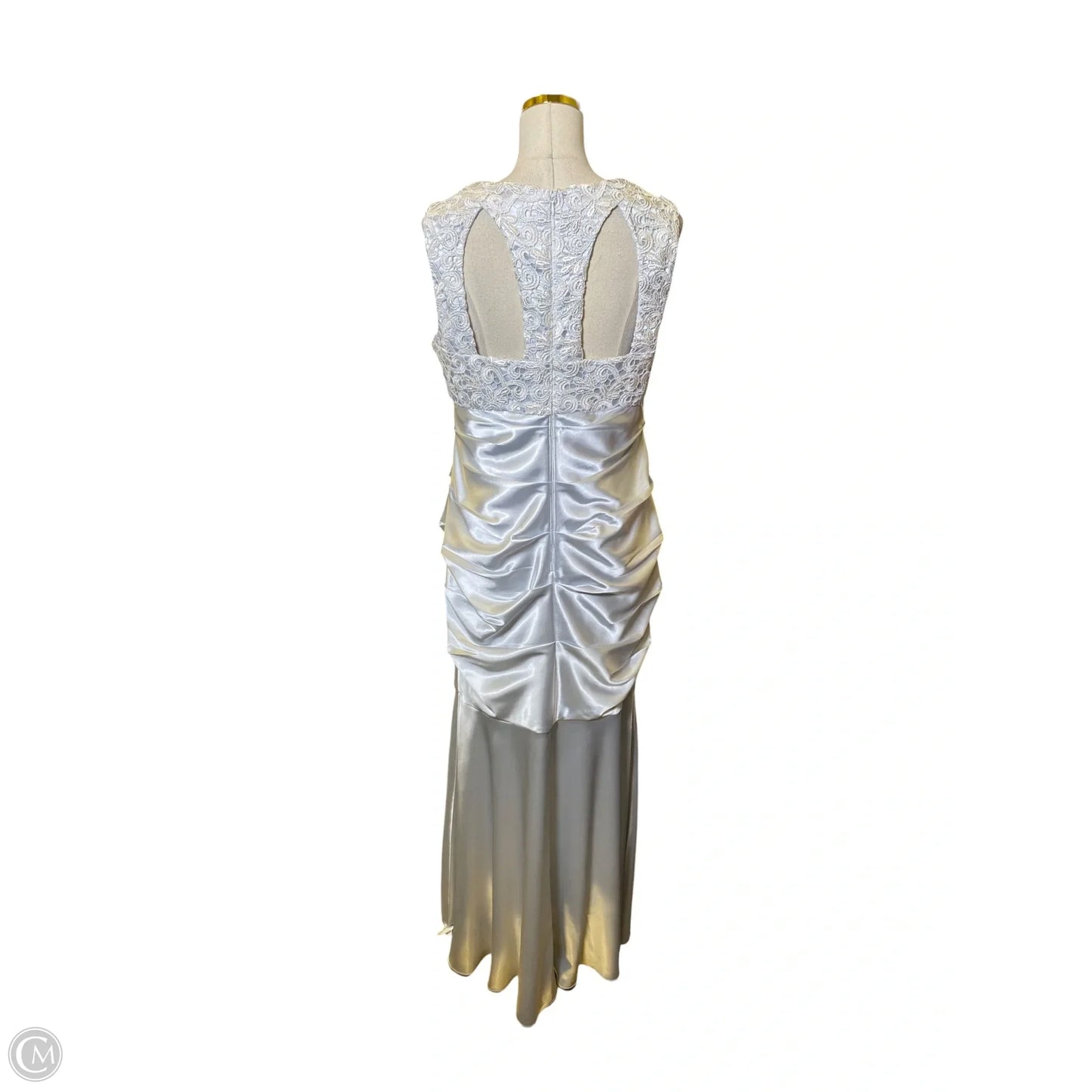Dress Party Long By Adrianna Papell In Grey, Size: L