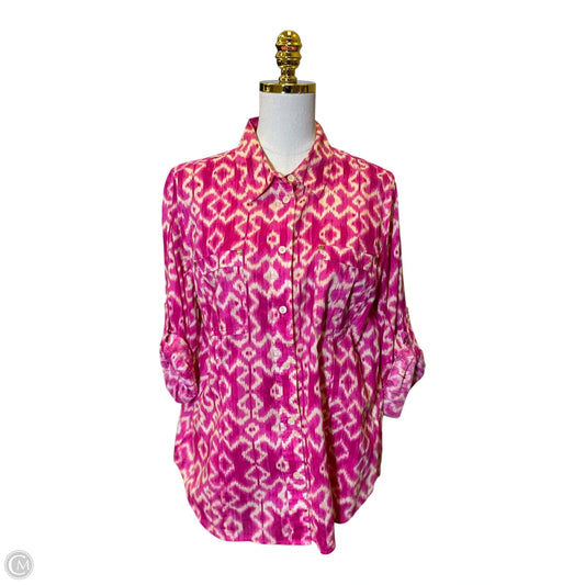 Top Long Sleeve By Michael By Michael Kors In Multi-colored, Size: Xl