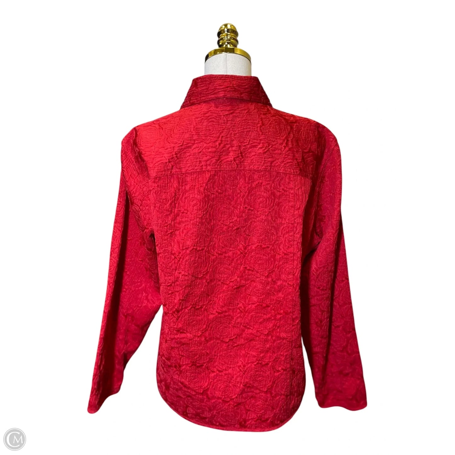 Top Long Sleeve By Chicos In Red, Size: L