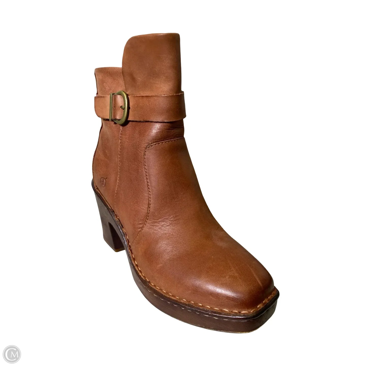 Boots Ankle Heels By Born In Brown, Size: 8