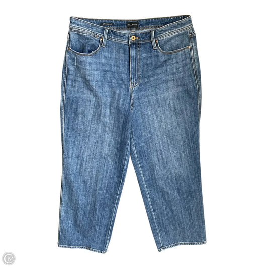 Jeans Straight By Talbots In Blue Denim, Size: 14