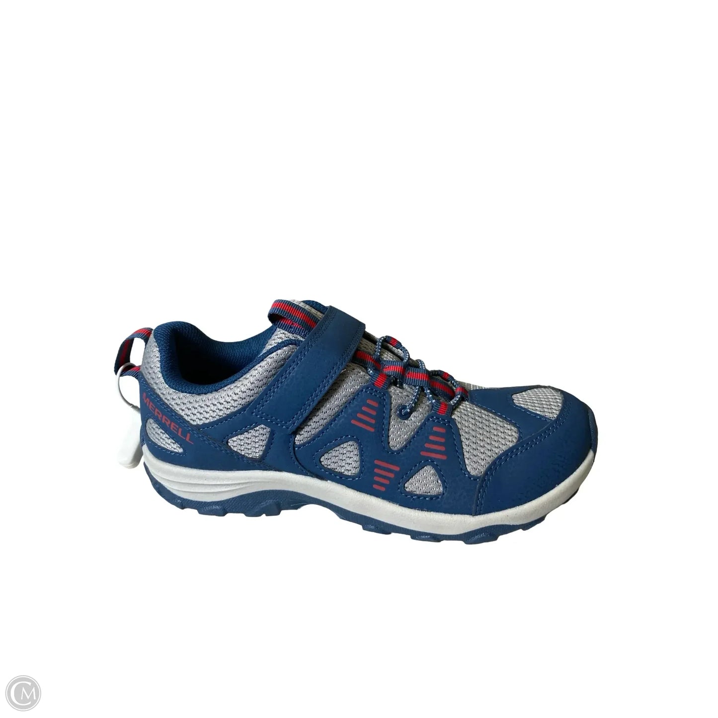 Shoes Hiking By Merrell In Blue & Grey, Size: 6