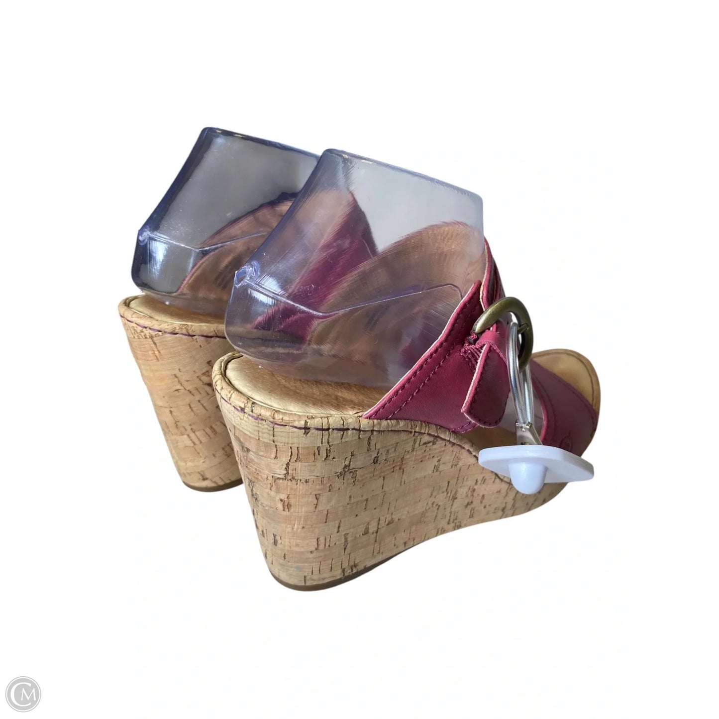 Shoes Heels Wedge By Born In Maroon, Size: 10