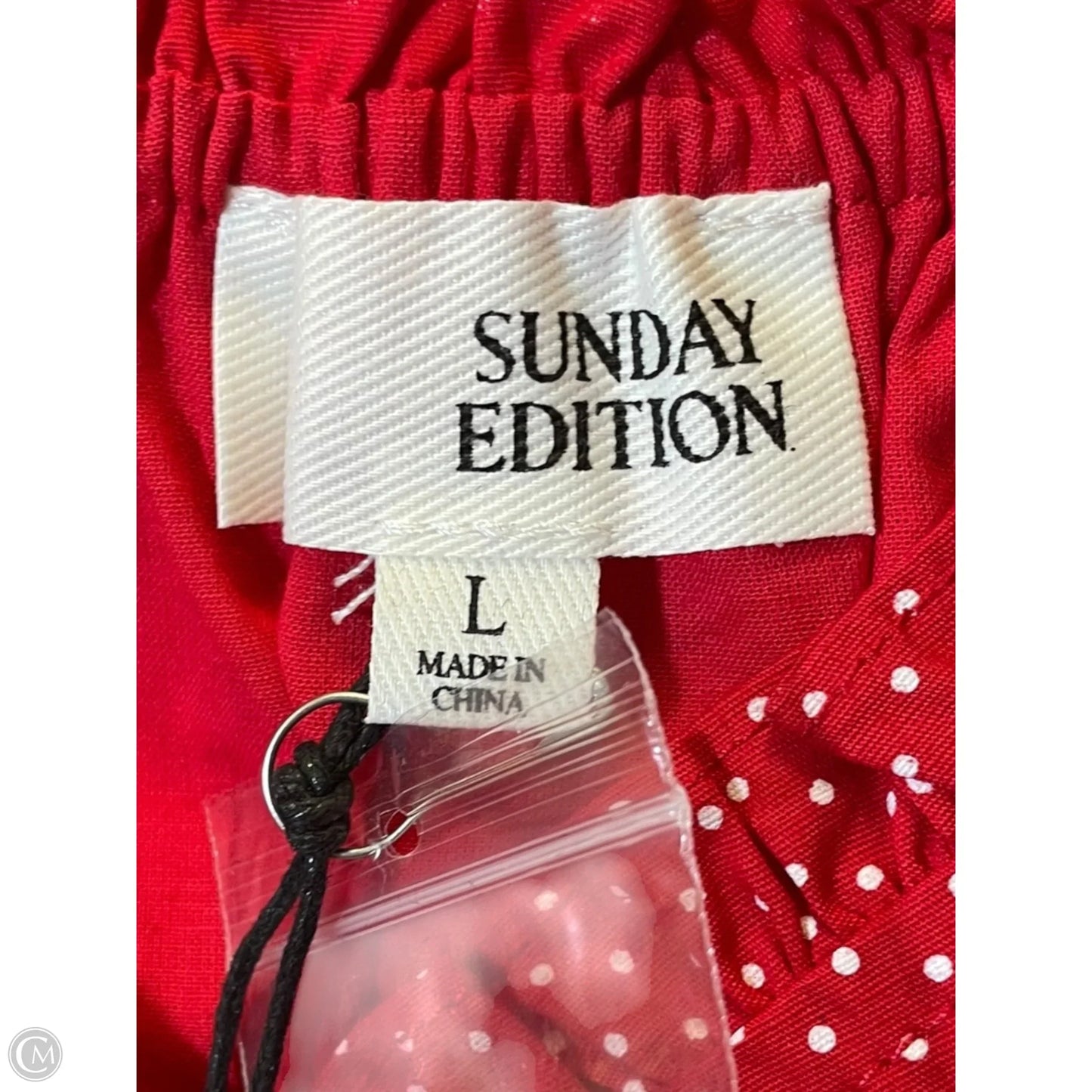 Top Sleeveless By Clothes Mentor In Red & White, Size: L