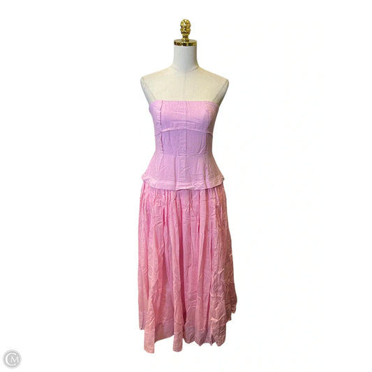 Dress Casual Midi By Hyfve In Pink, Size: L