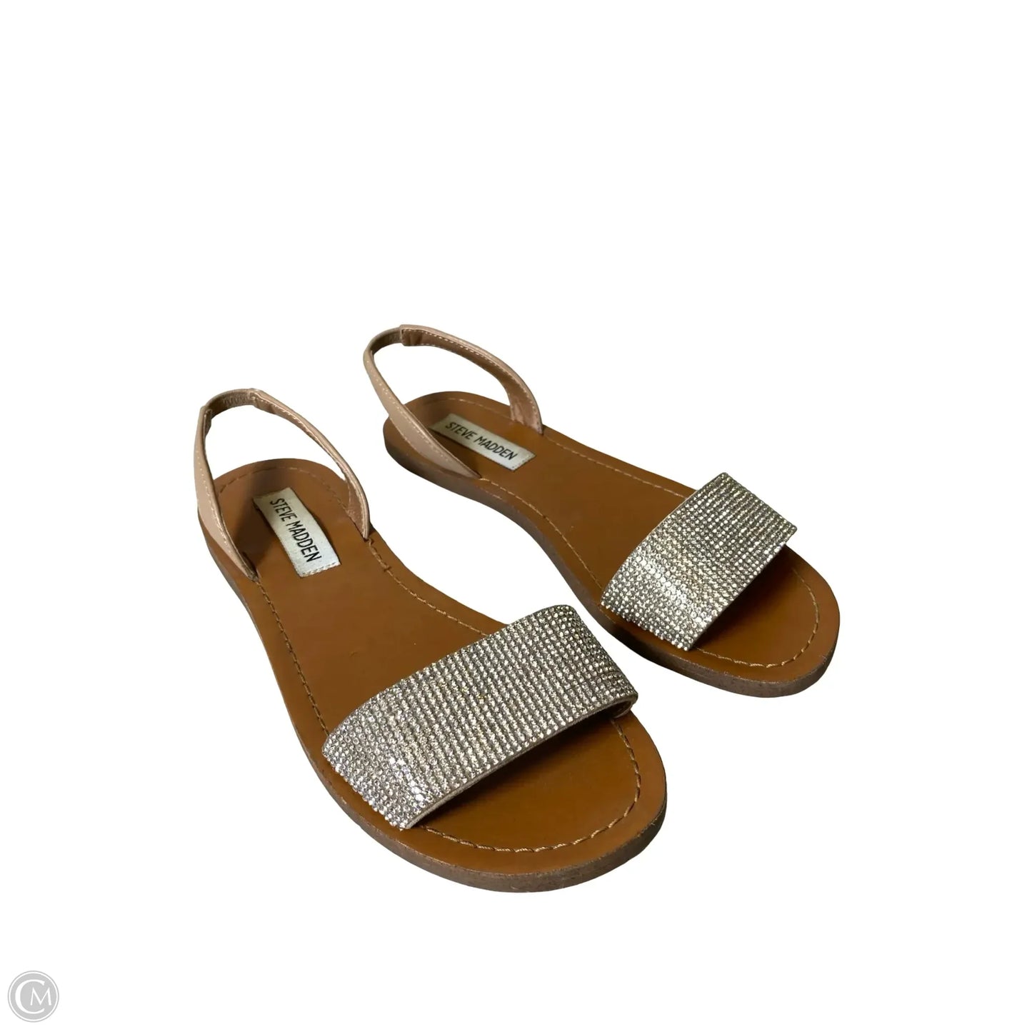 Sandals Flats By Steve Madden In Silver, Size: 6.5