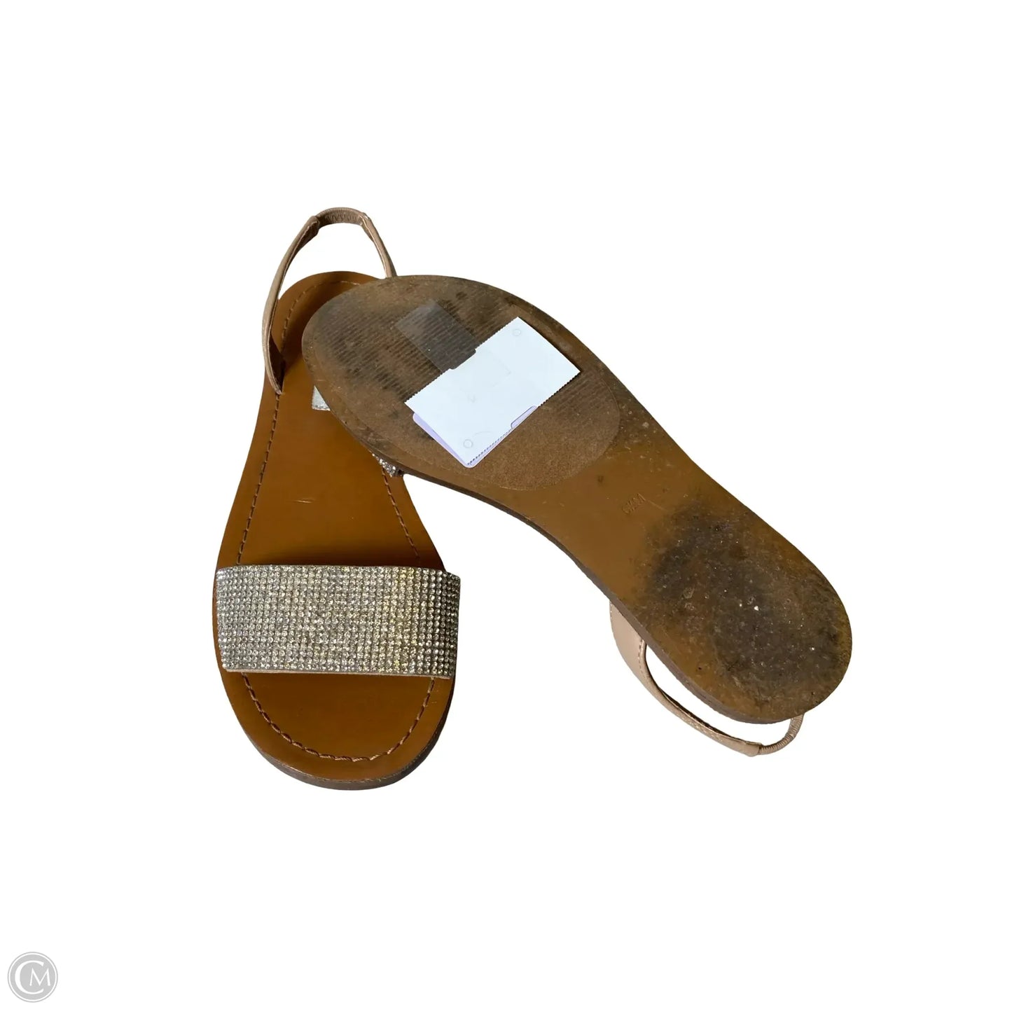 Sandals Flats By Steve Madden In Silver, Size: 6.5