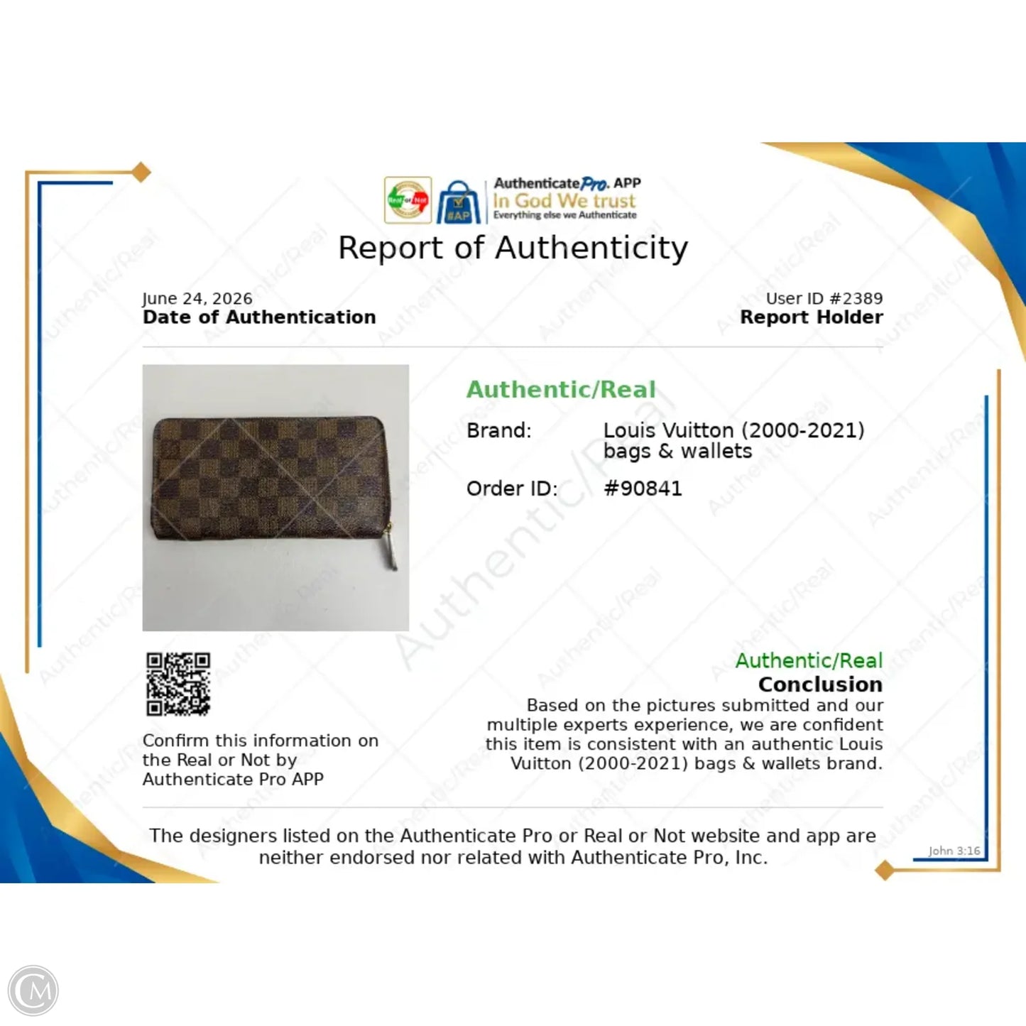 Wallet Luxury Designer By Louis Vuitton, Size: Medium
