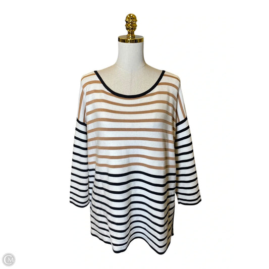 Top 3/4 Sleeve By Chicos In Multi-colored, Size: L