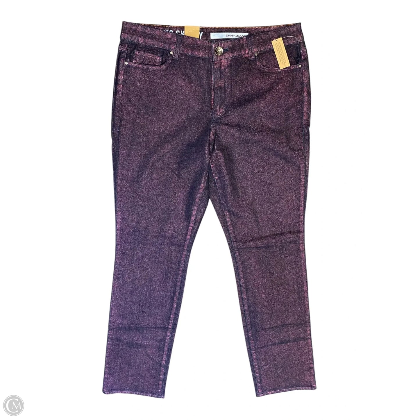 Jeans Straight By Dkny In Purple, Size: 14
