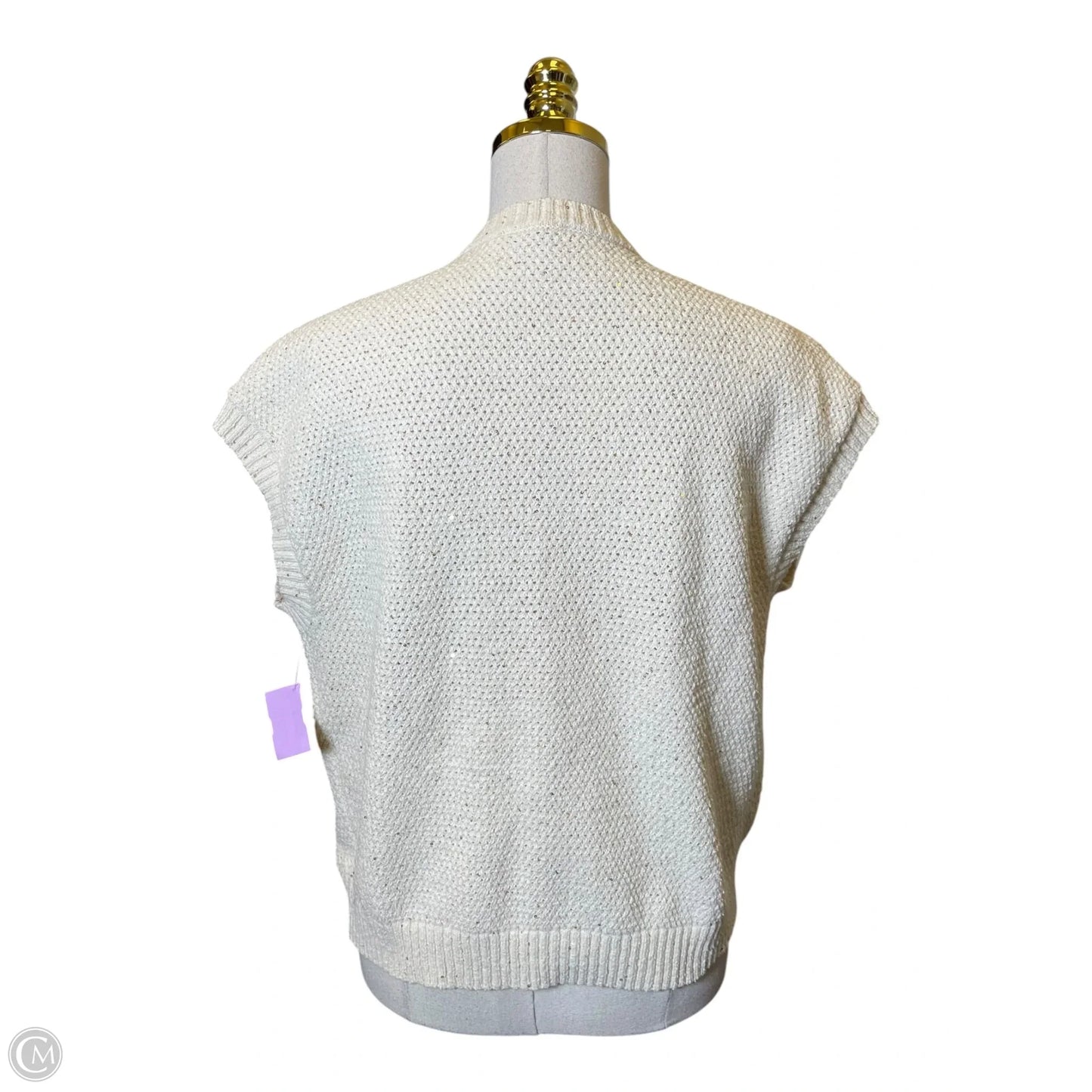 Top Short Sleeve By Chicos In Cream, Size: M