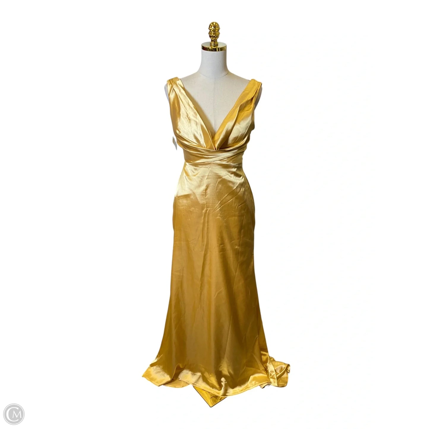 Dress Party Long By Clothes Mentor In Gold, Size: S