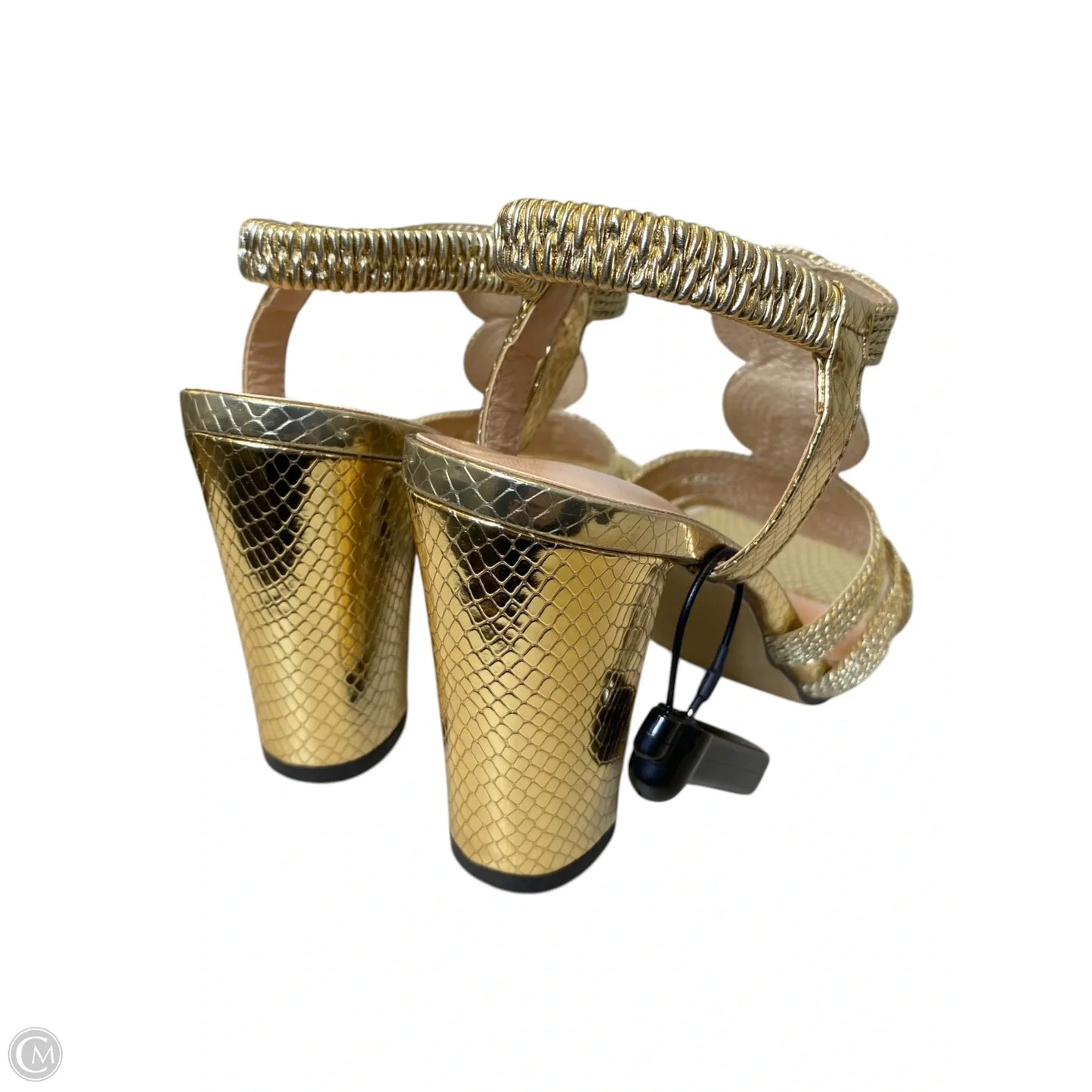 Shoes Heels Block By Clothes Mentor In Gold, Size: 6.5