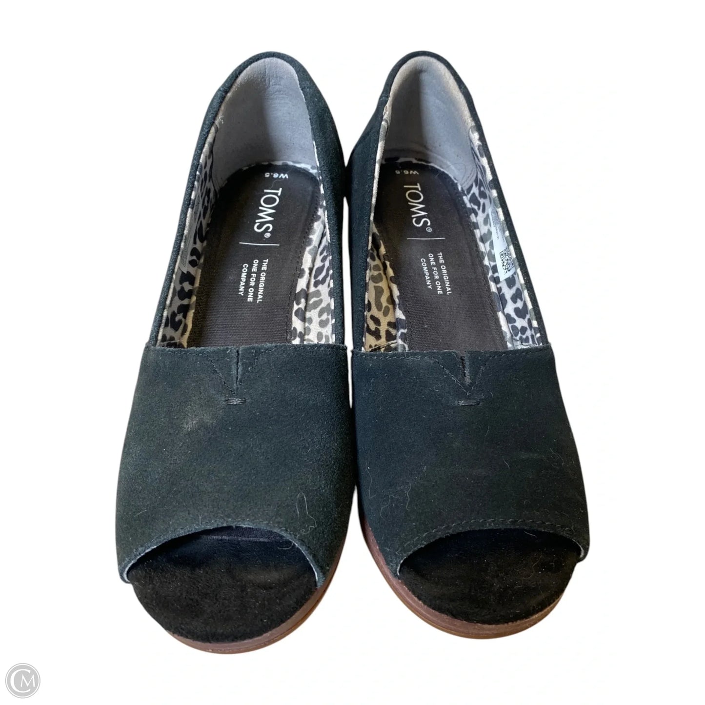 Shoes Heels Wedge By Toms In Black, Size: 6.5