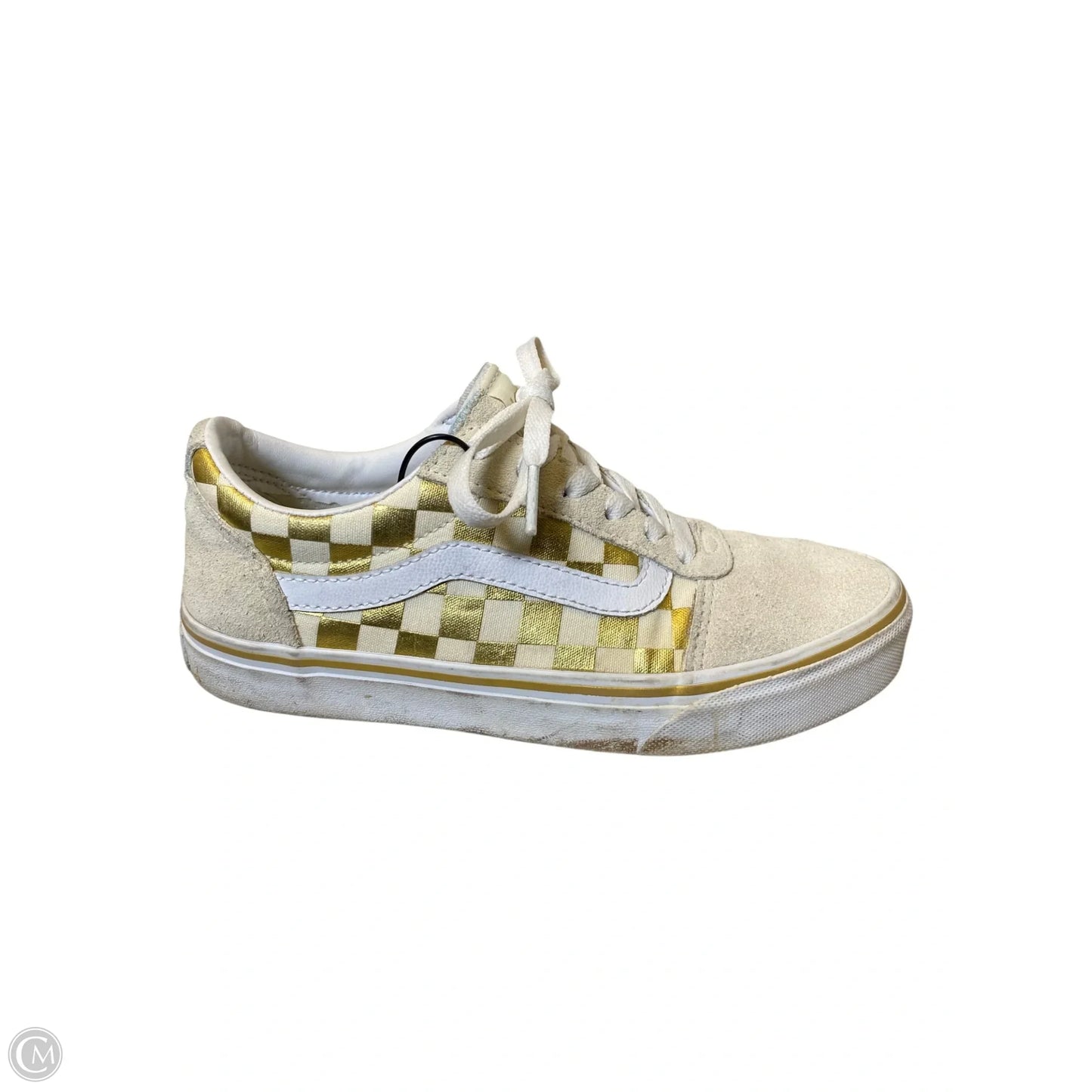 Shoes Flats By Vans In Gold & Tan, Size: 6.5