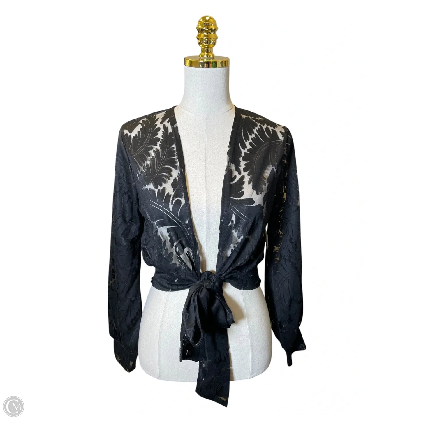 Top Long Sleeve By Amber Sun In Black, Size: M