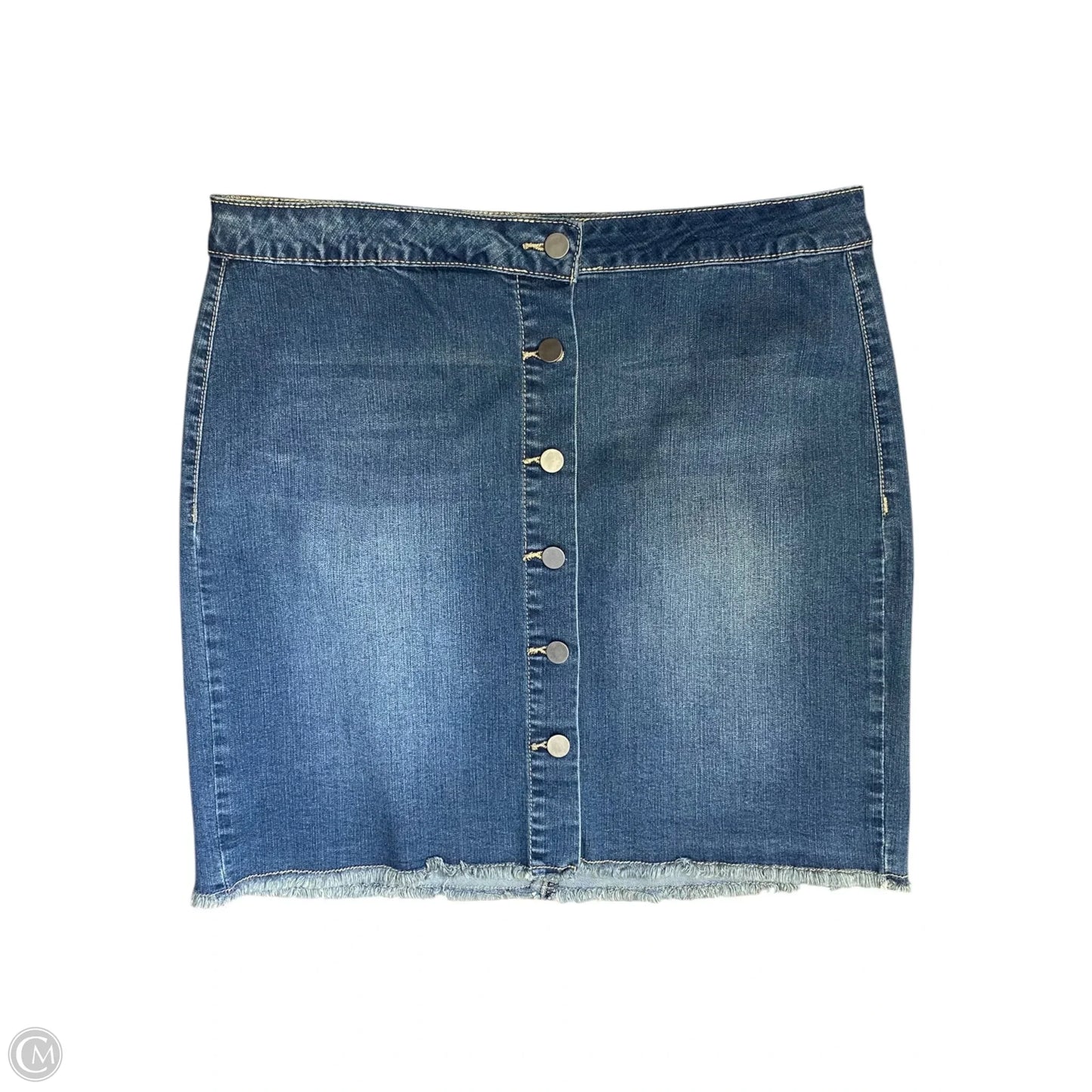 Skirt Mini & Short By Earl Jean In Blue Denim, Size: Xl