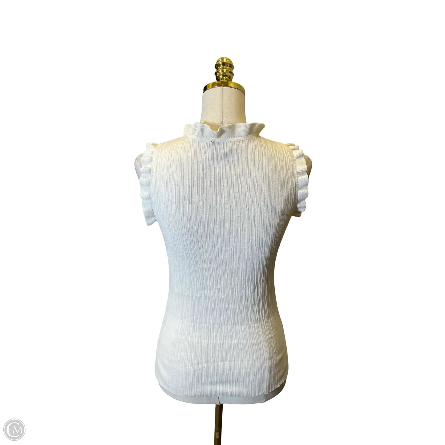 Top Sleeveless By Ann Taylor In White, Size: M