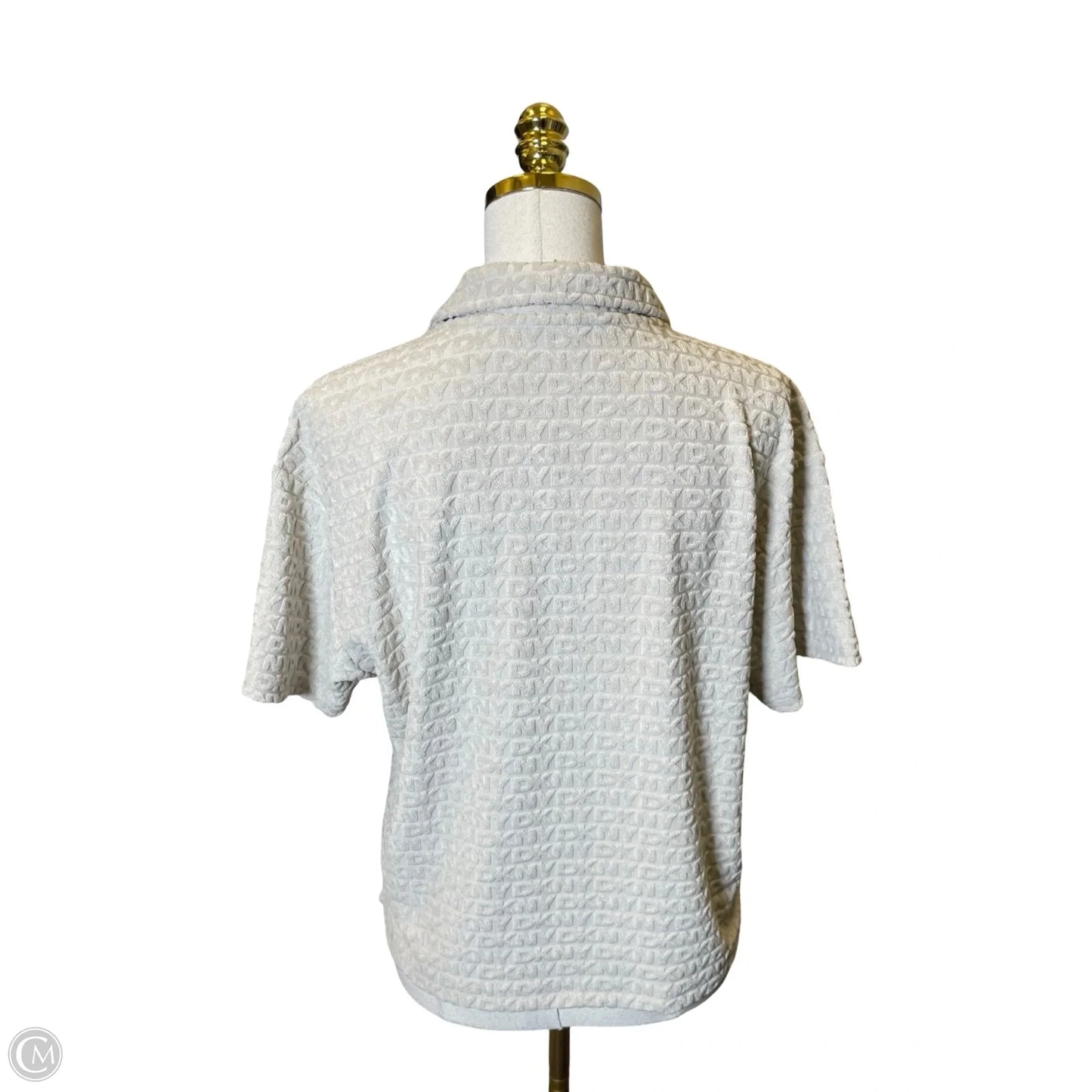 Top Short Sleeve By Dkny In Tan, Size: S