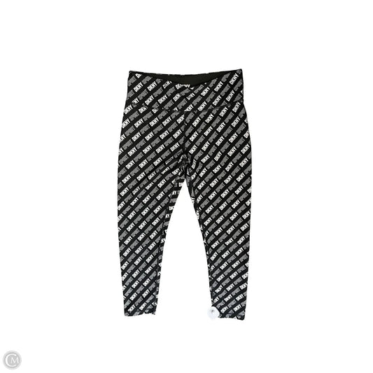 Athletic Leggings By Dkny In Black & White, Size: M