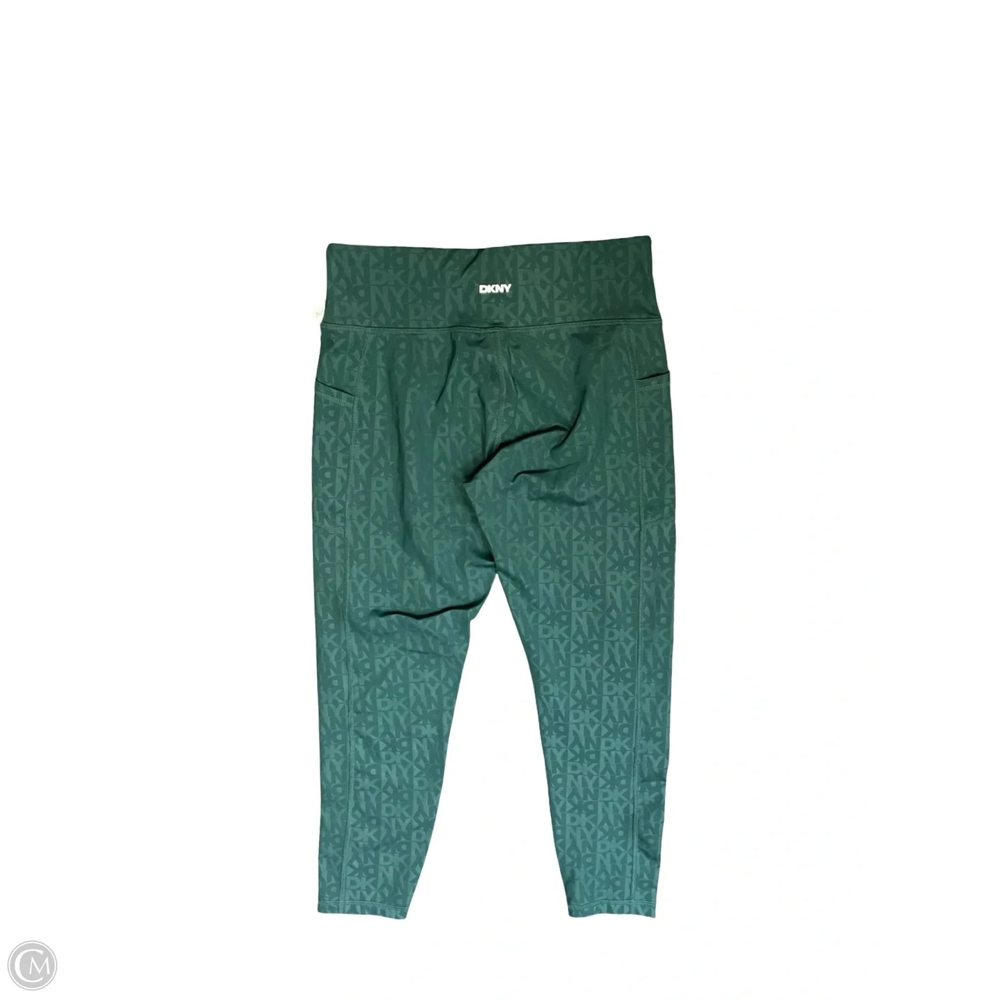 Athletic Leggings By Dkny In Green, Size: M