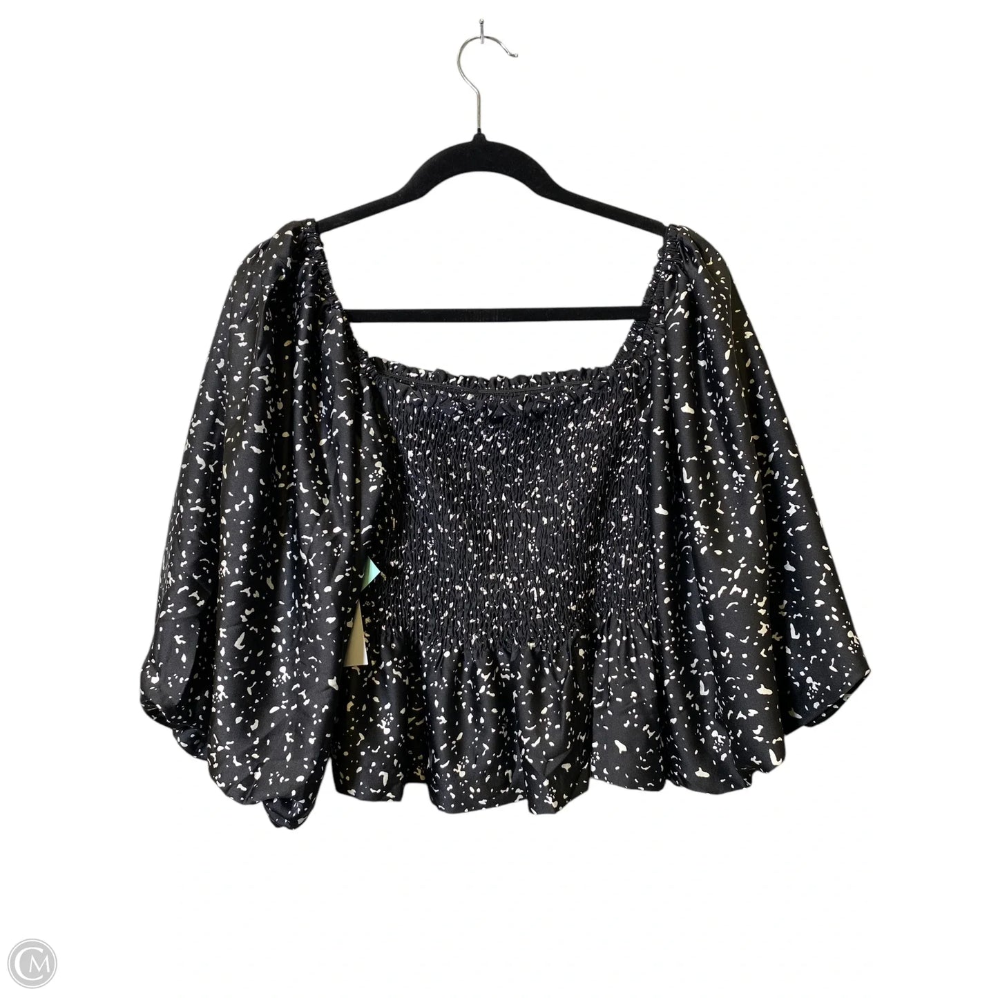 Top Long Sleeve By Clothes Mentor In Black & White, Size: L