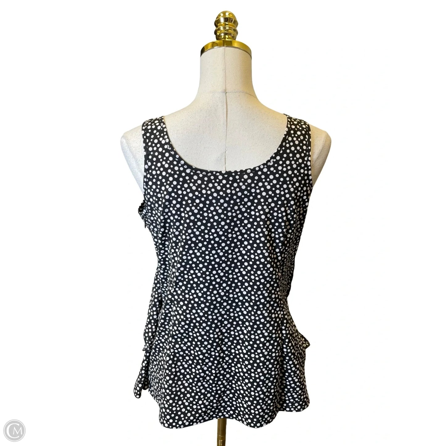 Top Sleeveless By Spense In Polkadot Pattern, Size: M