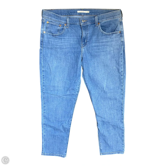 Jeans Boyfriend By Levis In Blue Denim, Size: 12