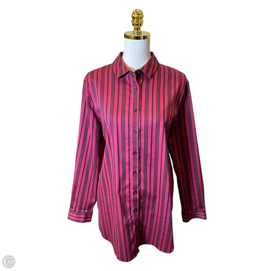 Top Long Sleeve By Chicos In Maroon, Size: L