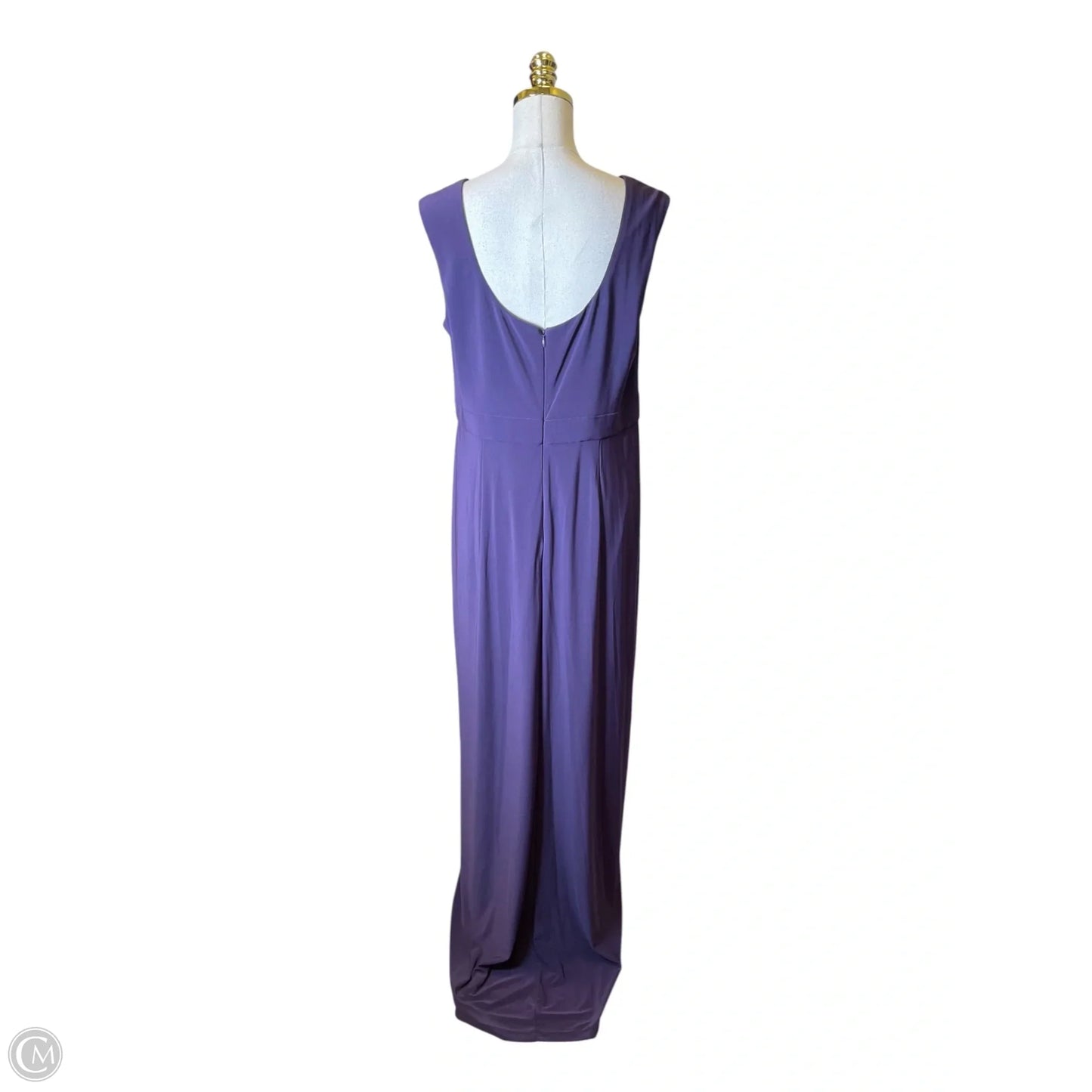 Dress Party Long By Adrianna Papell In Purple, Size: L