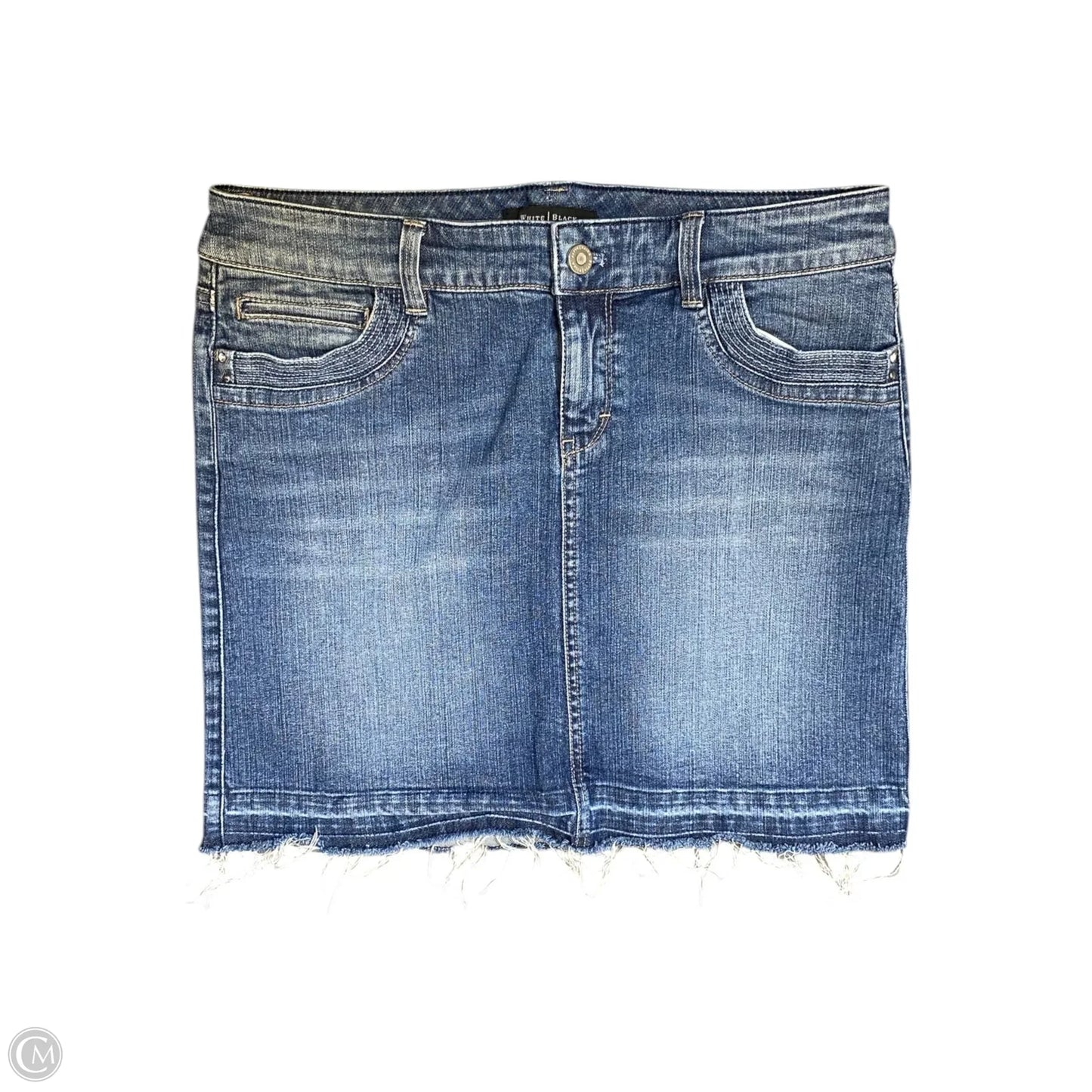 Skirt Mini & Short By White House Black Market In Blue Denim, Size: Xs