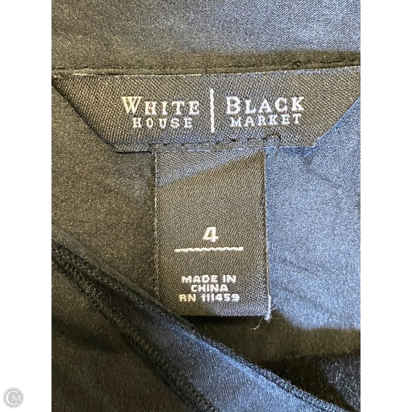 Blouse 3/4 Sleeve By White House Black Market In Black, Size: 4