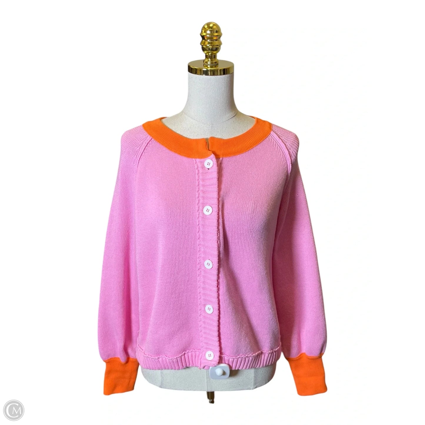 Sweater By Clothes Mentor In Orange & Pink, Size: M