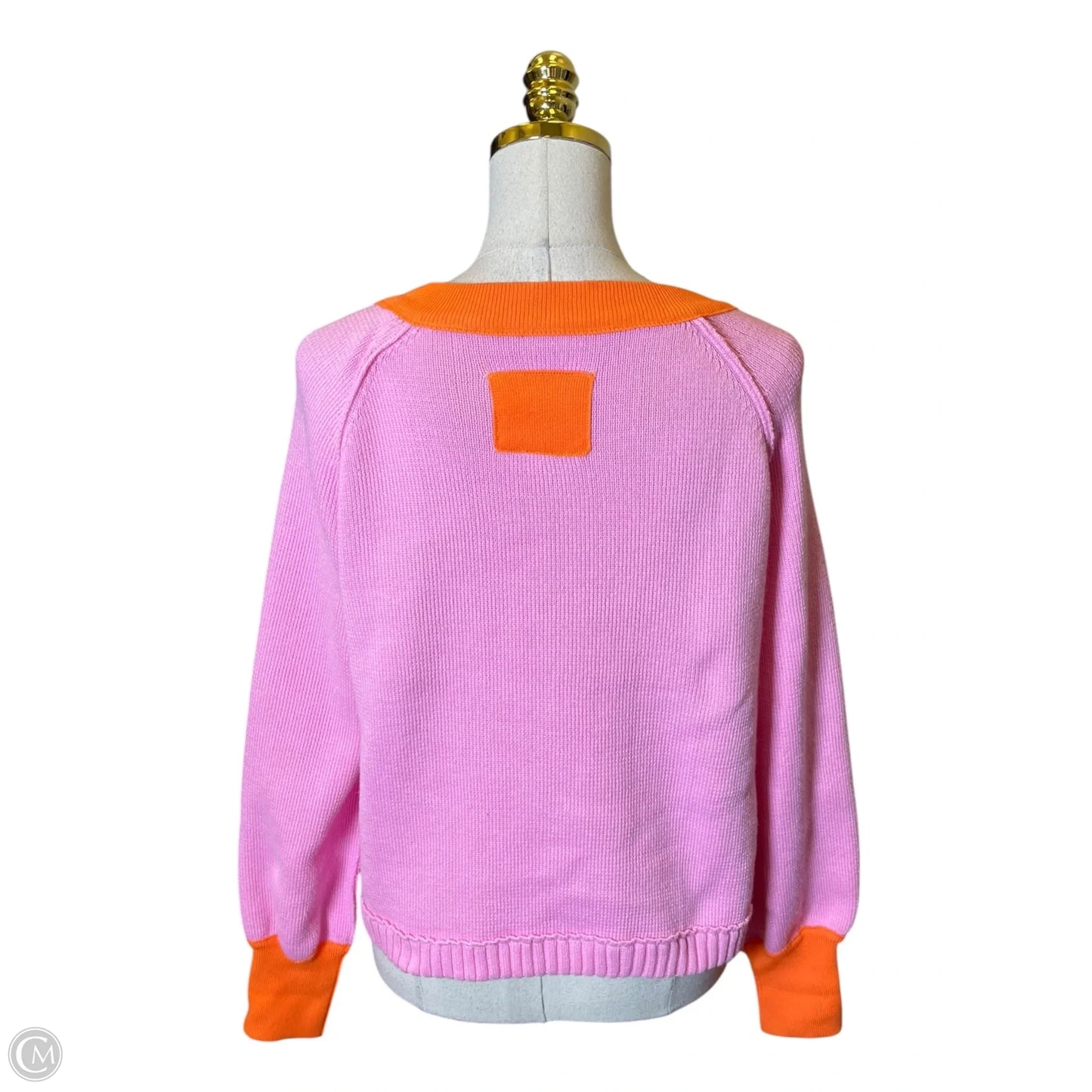 Sweater By Clothes Mentor In Orange & Pink, Size: M