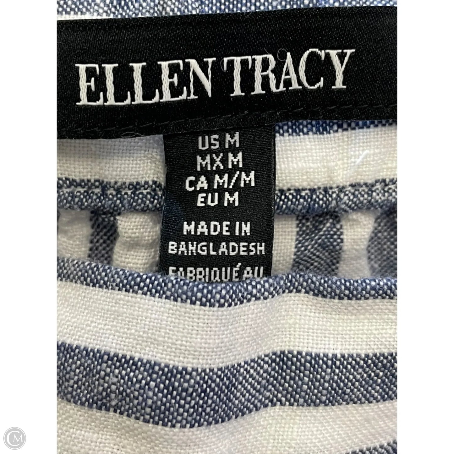 Pants Lounge By Ellen Tracy In Blue & White, Size: M