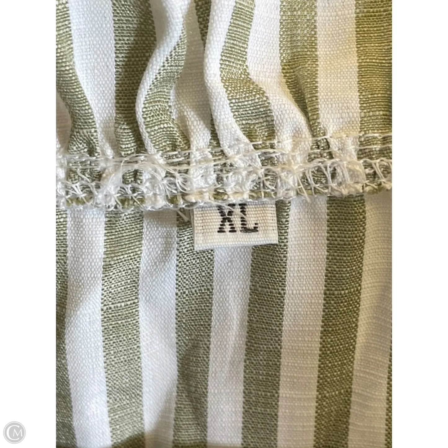 Dress Casual Maxi By Clothes Mentor In Green & White, Size: Xl
