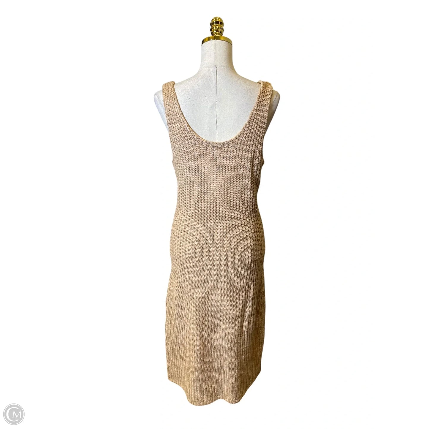 Dress Casual Midi By Versona In Tan, Size: Xl