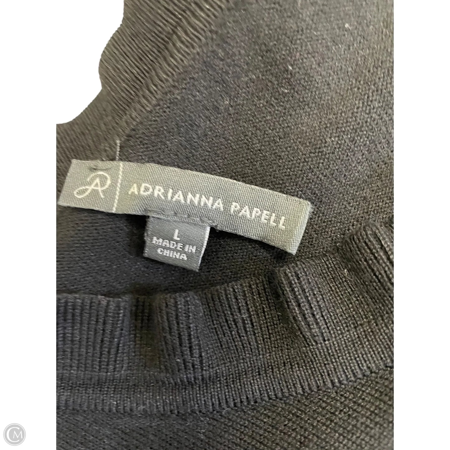 Sweater By Adrianna Papell In Black, Size: L