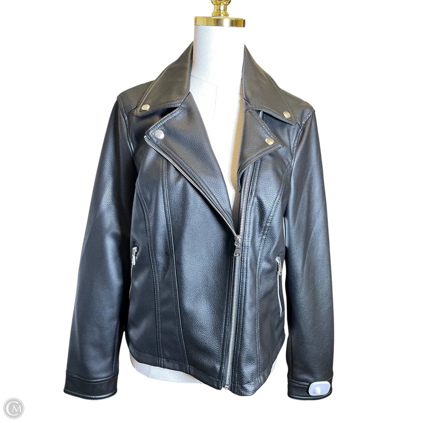 Jacket Leather By Express In Black, Size: L
