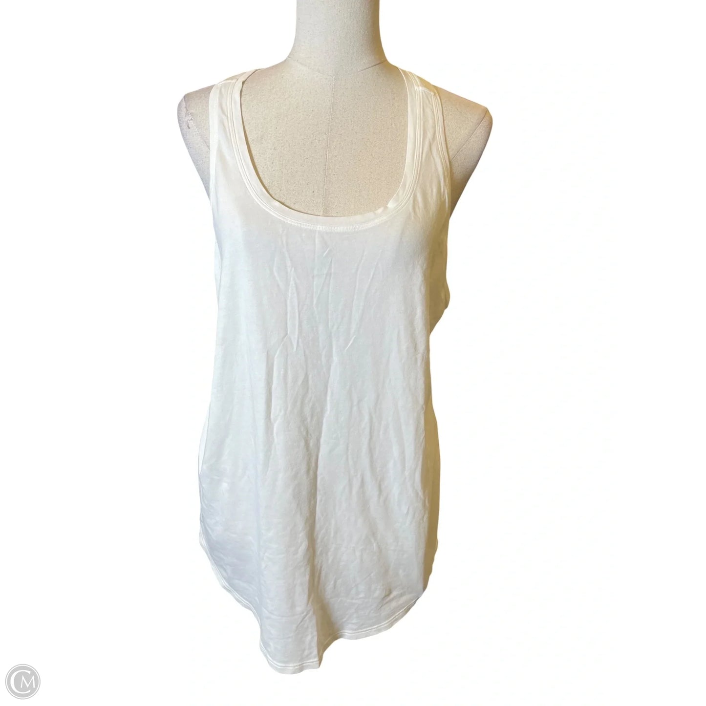 Athletic Tank Top By Lululemon In White, Size: L
