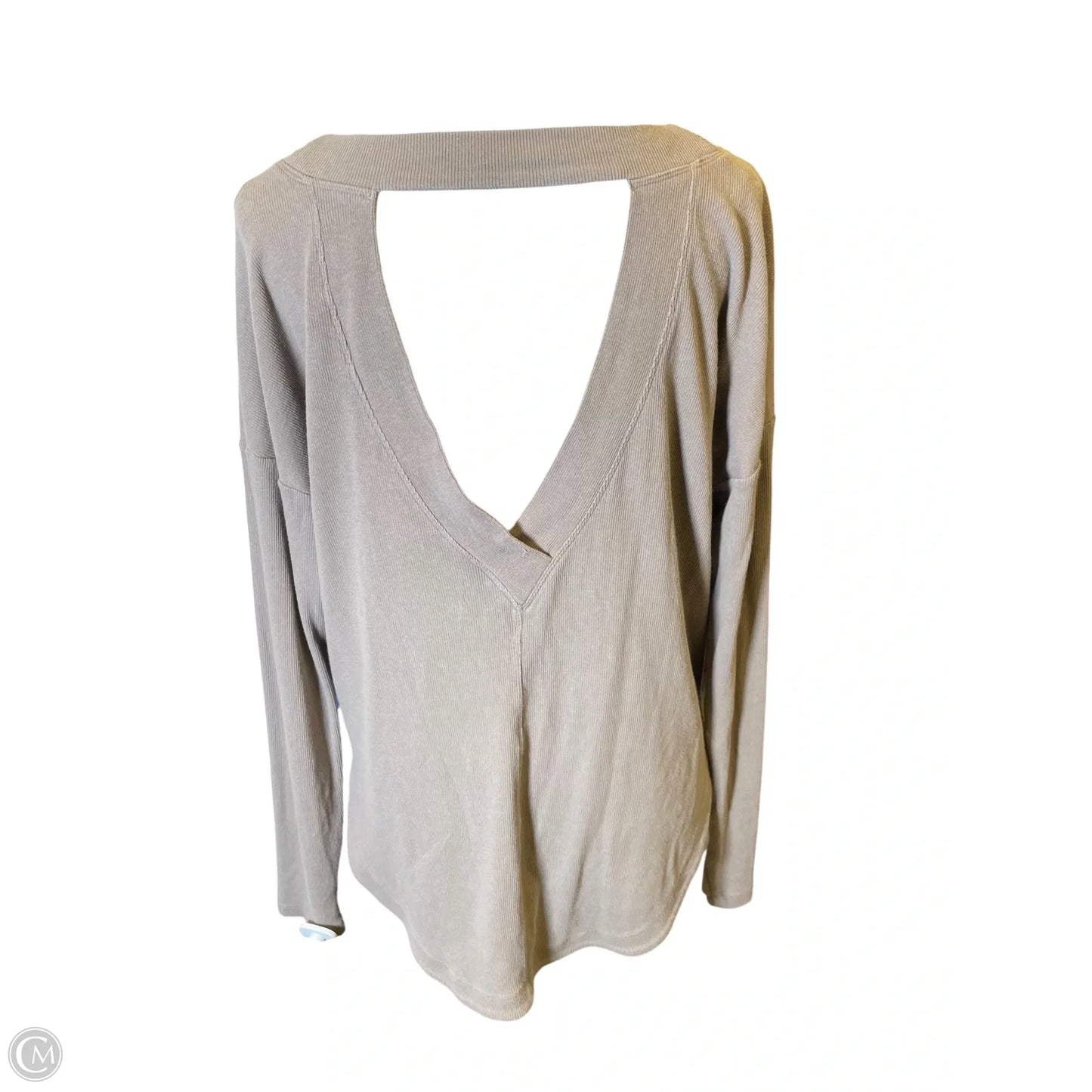 Athletic Top Long Sleeve Crewneck By Athleta In Tan, Size: M
