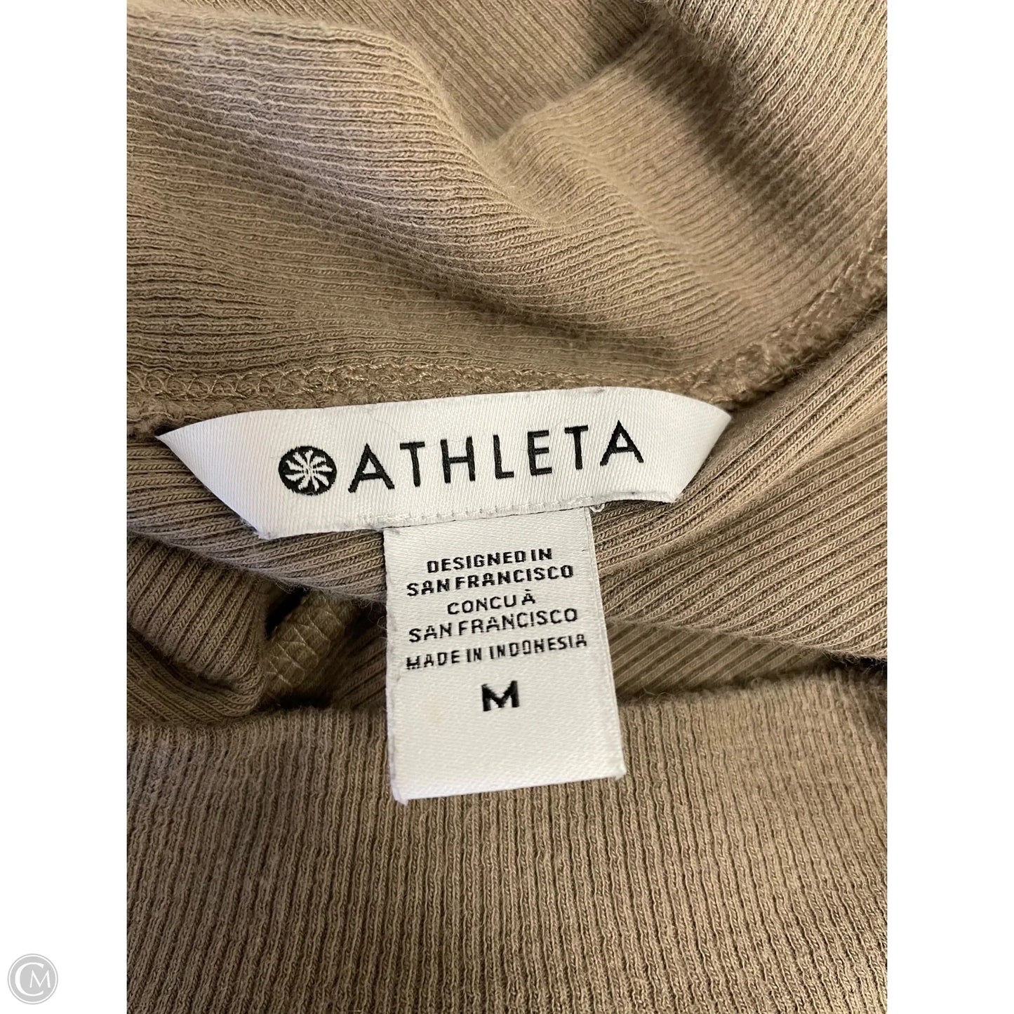 Athletic Top Long Sleeve Crewneck By Athleta In Tan, Size: M