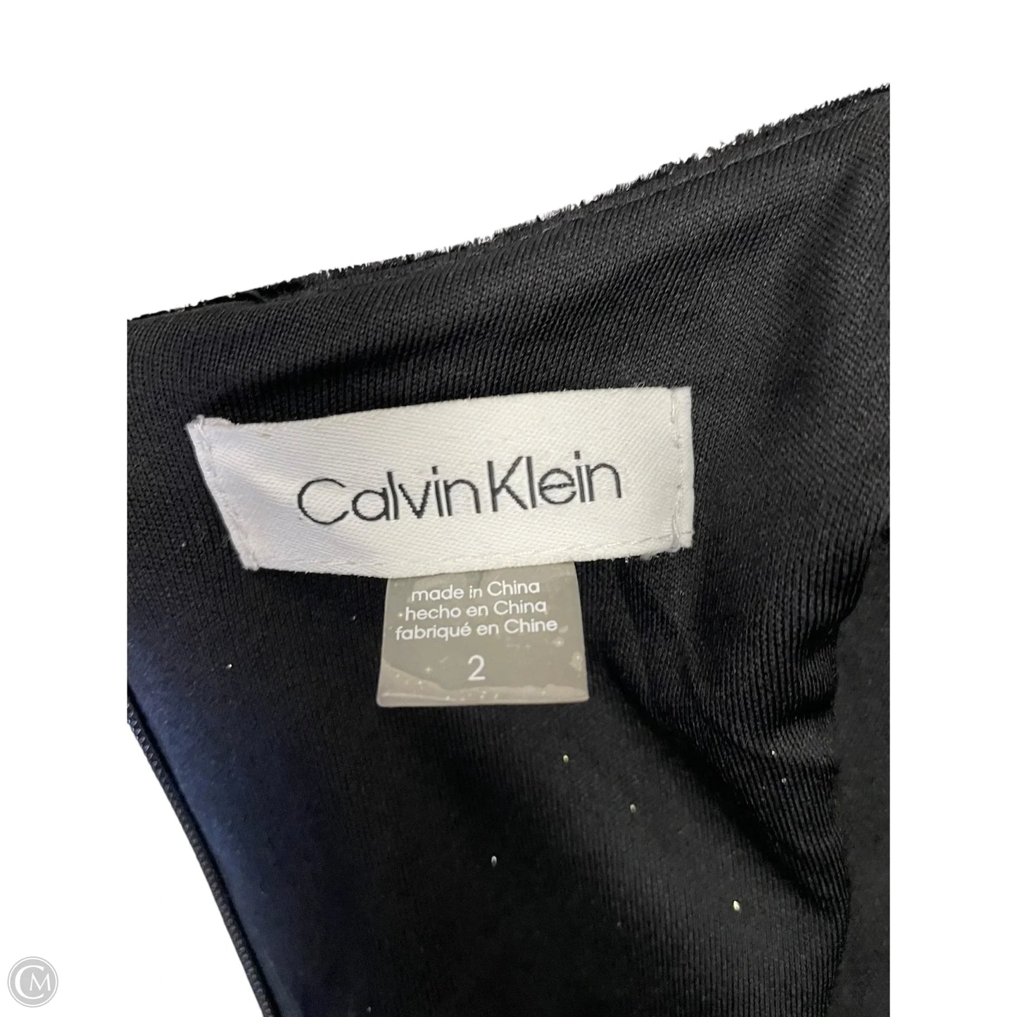 Dress Party Short By Calvin Klein In Black & Gold, Size: Xs