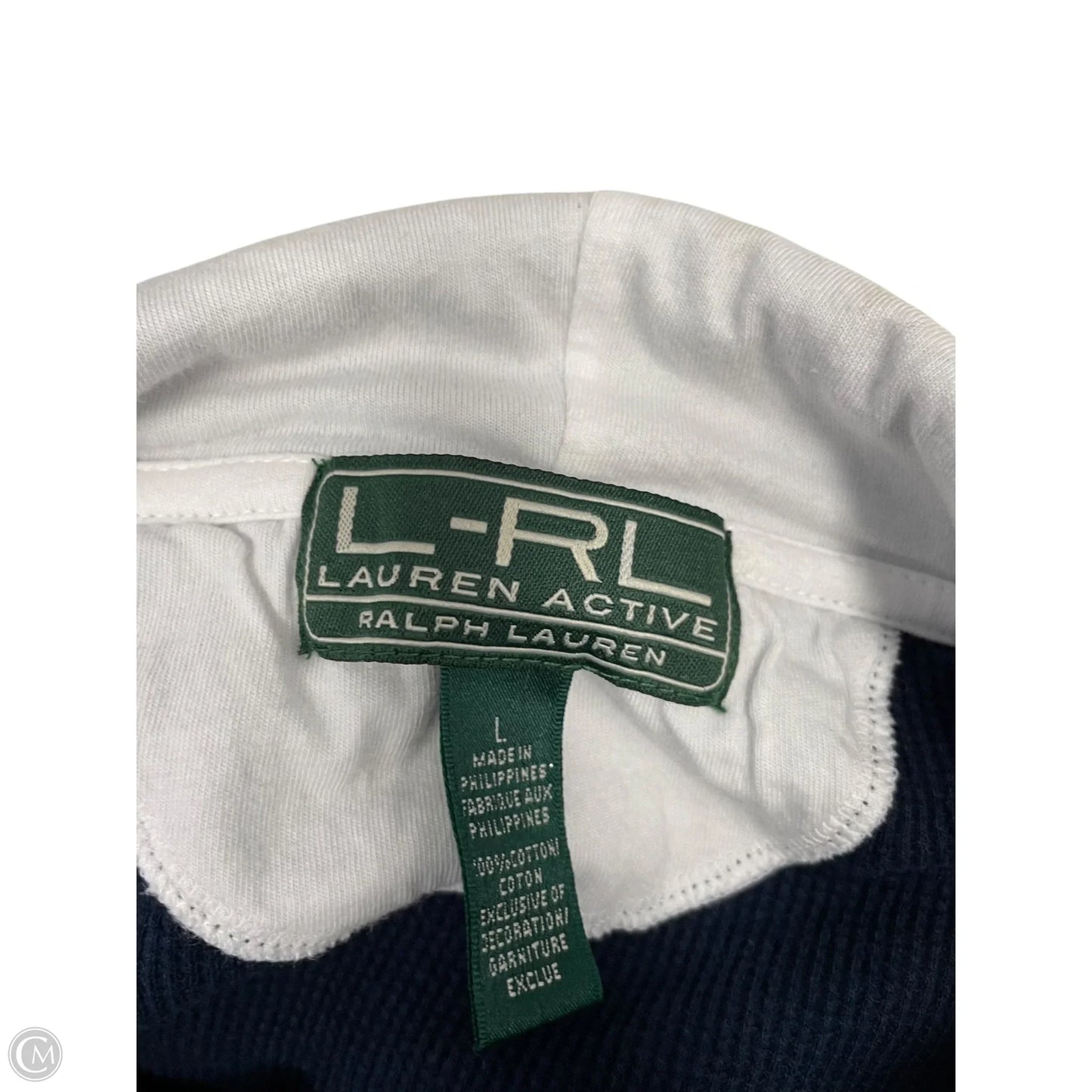 Top Long Sleeve By Lauren By Ralph Lauren In Navy, Size: L