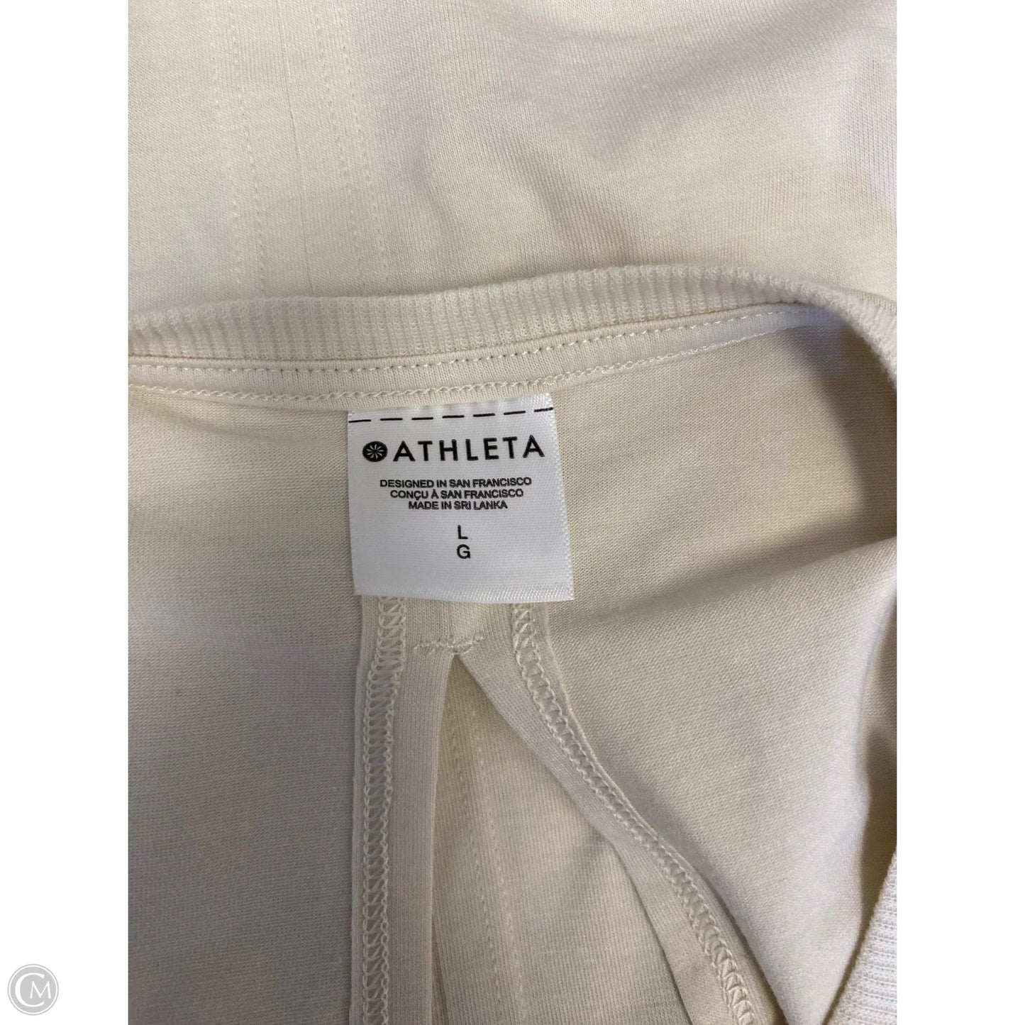Athletic Tank Top By Athleta In Cream, Size: L