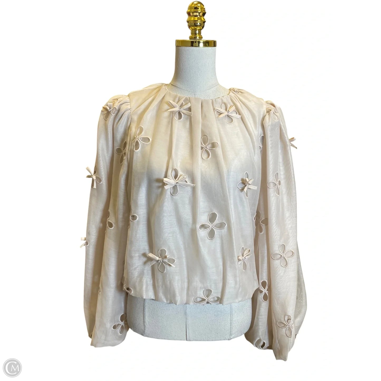 Top Long Sleeve By Clothes Mentor In Tan, Size: S